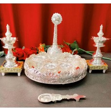 Silver Plated Pooja Set